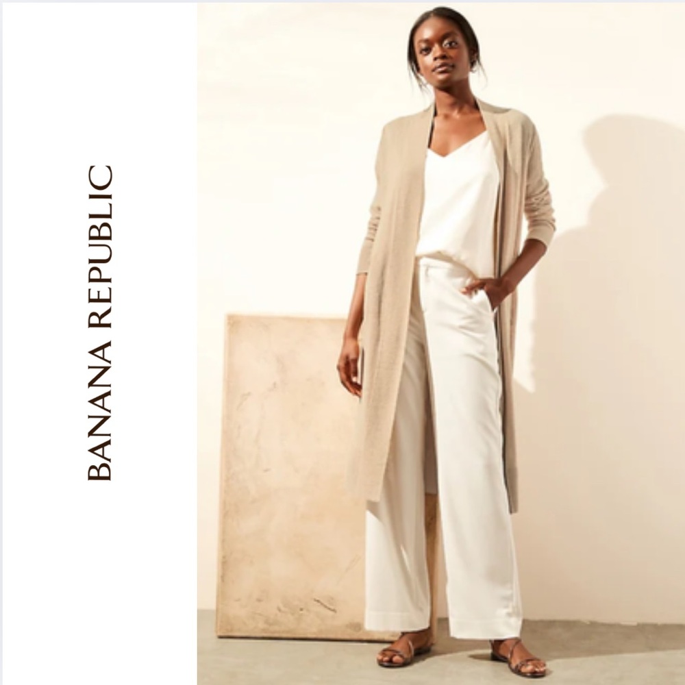 Banana Republic Women's Elegant Cream Rayon duster